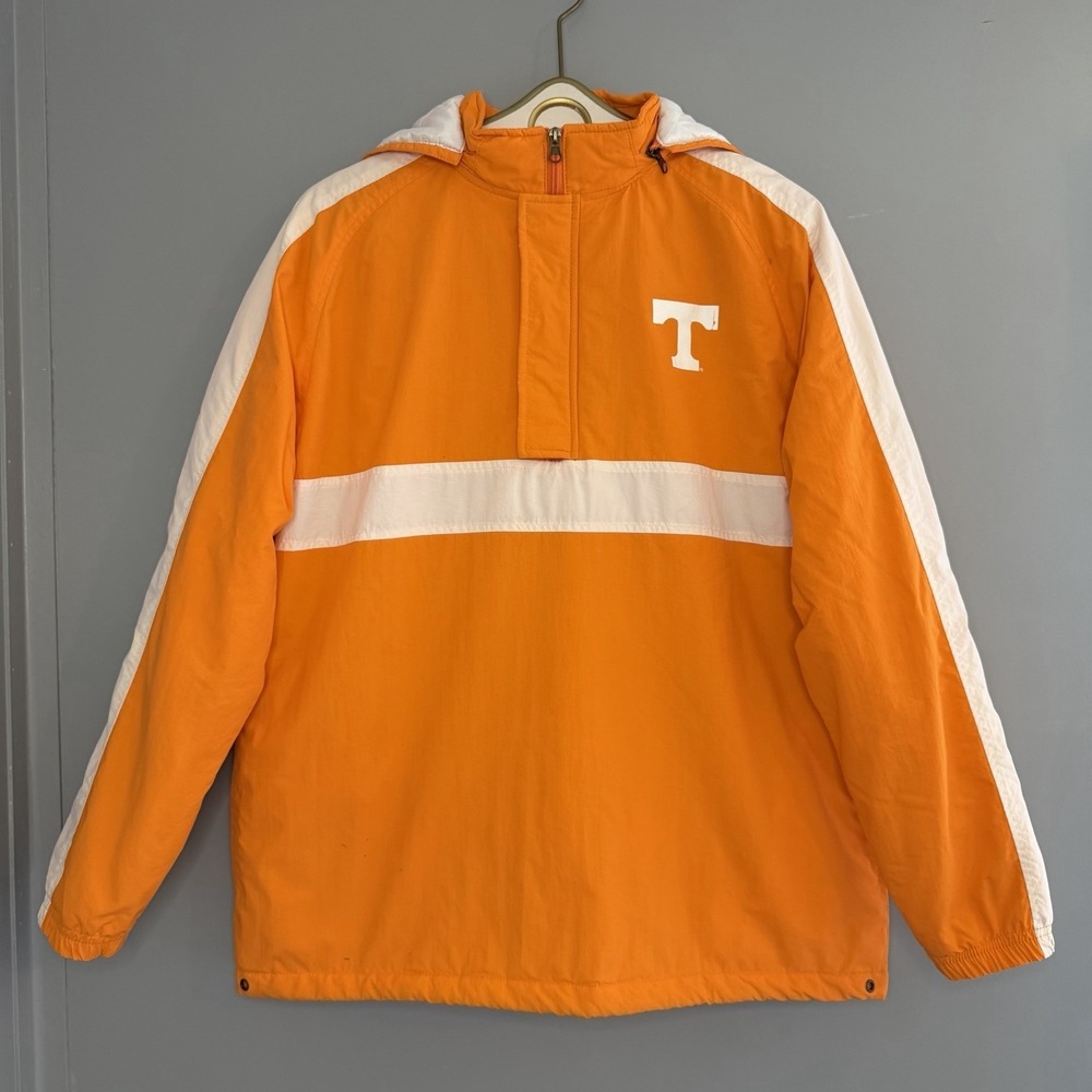 NCAA Tennessee Volunteers Football Quarter Zip Quilted Hooded Team Jacket Mens M